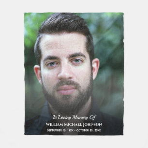 Funeral Custom Photo Bereavement In Loving Memory Fleece Blanket