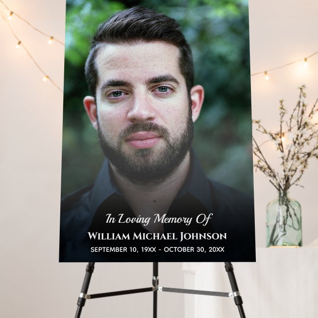 Funeral Custom Photo Bereavement In Loving Memory Foam Board (In Situ (Stand))