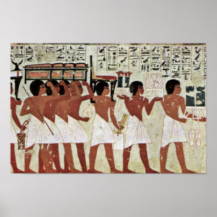 Funeral Details By Maler Der Grabkammer Des Ramose Poster