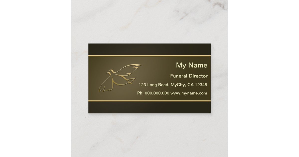 Funeral Director Business Card Zazzle