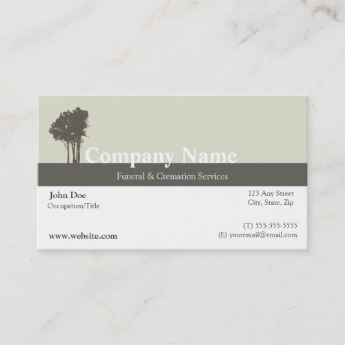 Funeral Director Business Card