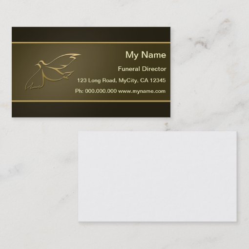 Funeral Director Business Card Zazzle