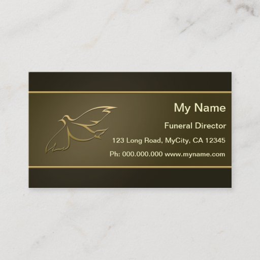 Customizable Funeral Director Business Cards
