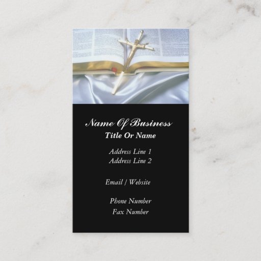 Customizable Funeral Director Business Card