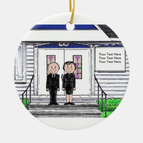 Funeral Director Couple Ceramic Ornament