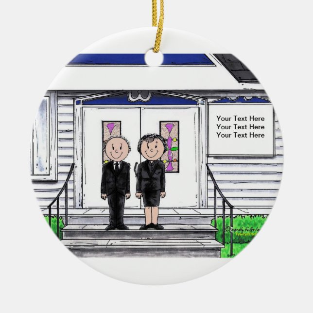 Funeral Director Couple Ceramic Ornament (Front)