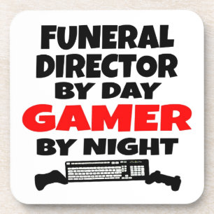 Funeral Director Gamer Beverage Coaster