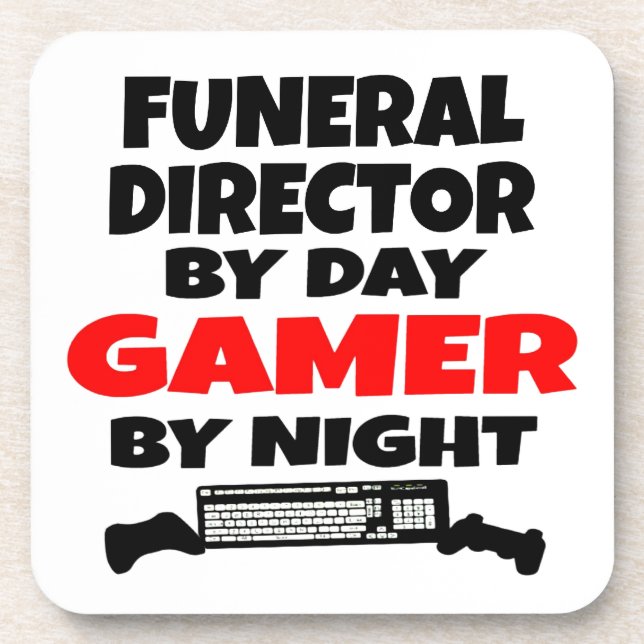 Funeral Director Gamer Beverage Coaster (Front)