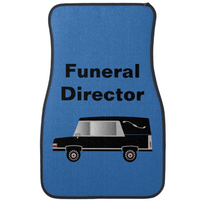 Funeral Director Hearse Car Mats Blue (Front)