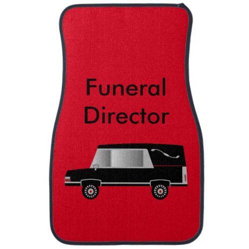 Funeral Director Hearse Car Mats Red