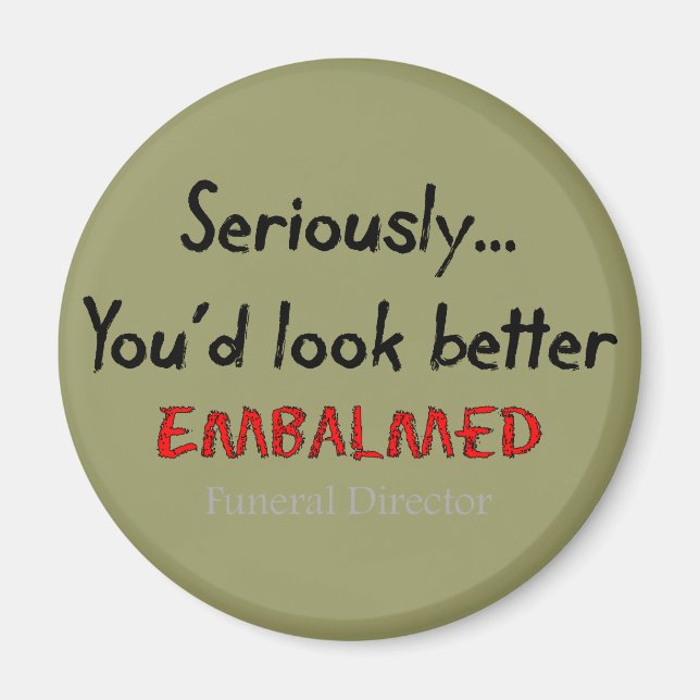 Funeral Director/Mortician Funny Hearse Design Magnet (Front)