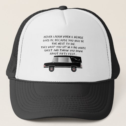 Funeral DirectorMortician Funny Hearse Design Trucker Hat