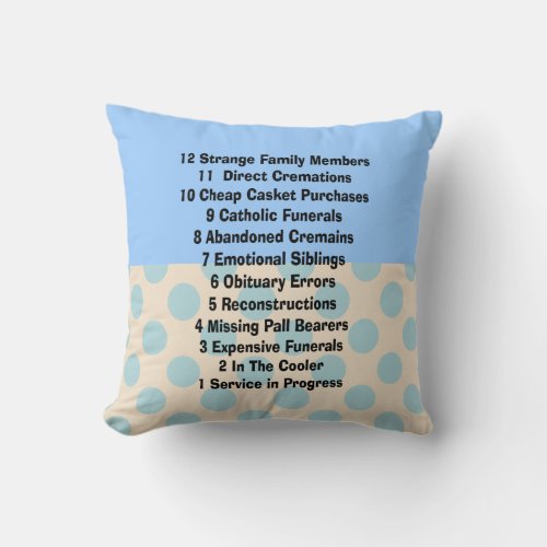 Funeral Director Mortician Pillow