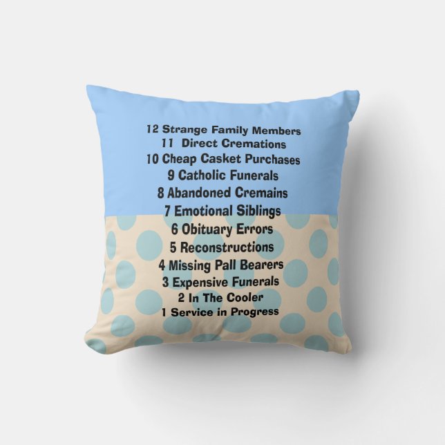 Funeral Director Mortician Pillow (Front)