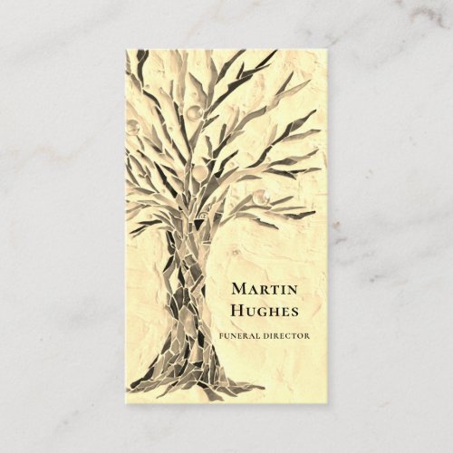 Funeral Director Tree Of Life Sepia Business Card