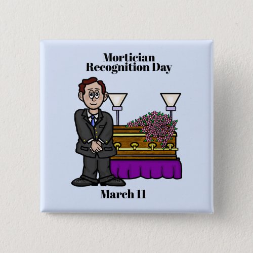 Funeral Director With Casket Button