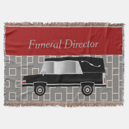 Funeral Director Woven Blanket Red