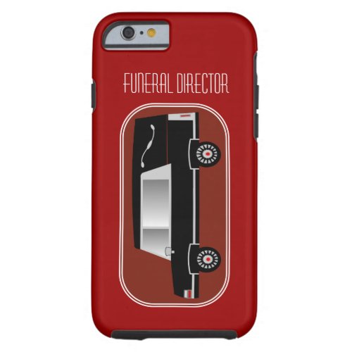 Funeral DirectoriPhone 6 case Hearse Design Red