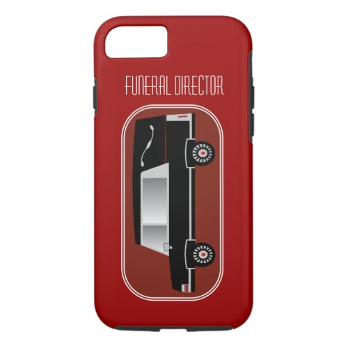 Funeral DirectoriPhone 7 case Hearse Design Red