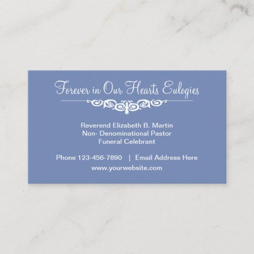 Funeral Eulogies Business Card