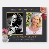 Funeral Floral 2 Photo Celebration Of Life Sign | Zazzle