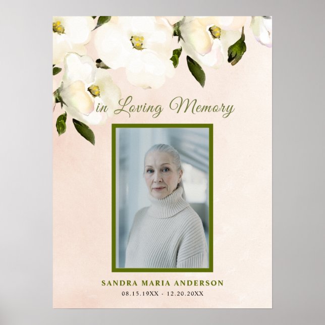 Funeral Floral Celebrating of Life Welcome Sign (Front)