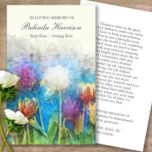 Funeral Florals Memorial Prayer Sympathy Cards