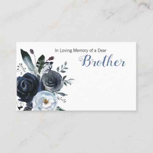 Funeral Florist Brother Message Business Card