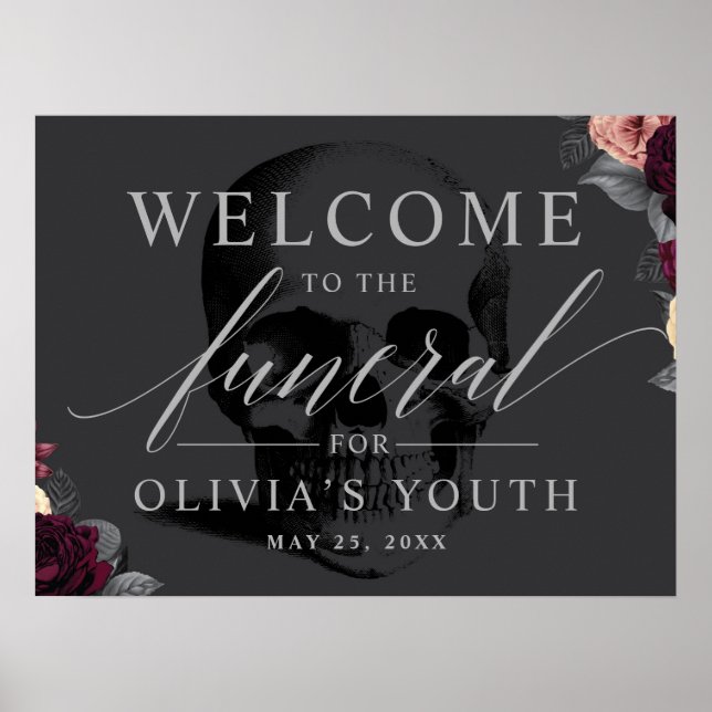 Funeral for my Youth Party Welcome Sign (Front)