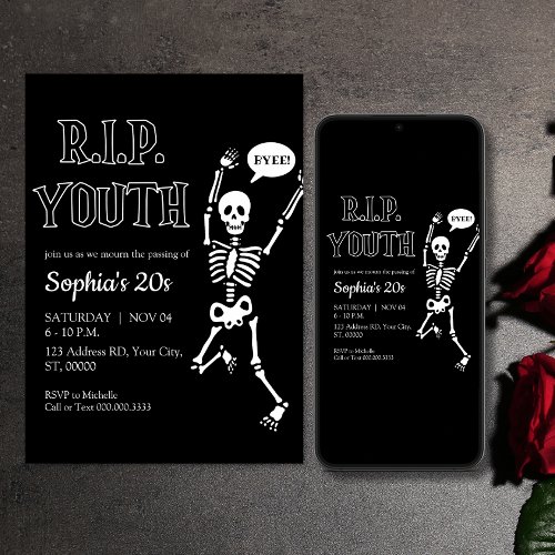 Funeral for my Youth RIP 20s Invitation