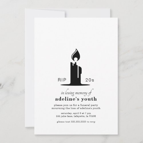 Funeral for Youth Birthday Party Invitations