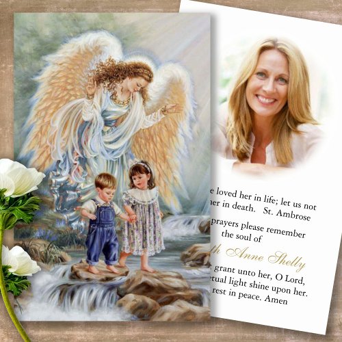 Funeral Guardian  Angels Prayer Sympathy Cards