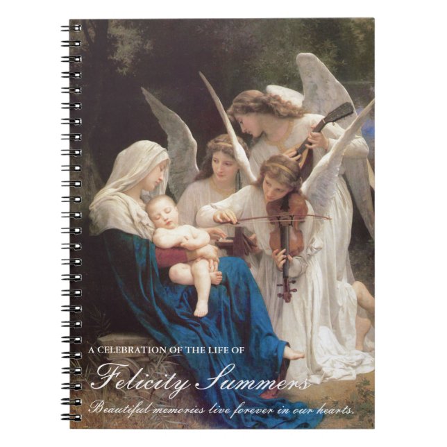 Funeral Guest Book | Mary Song of Angels (Front)
