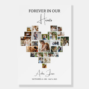 Funeral Heart Collage, Heart Collage Poster