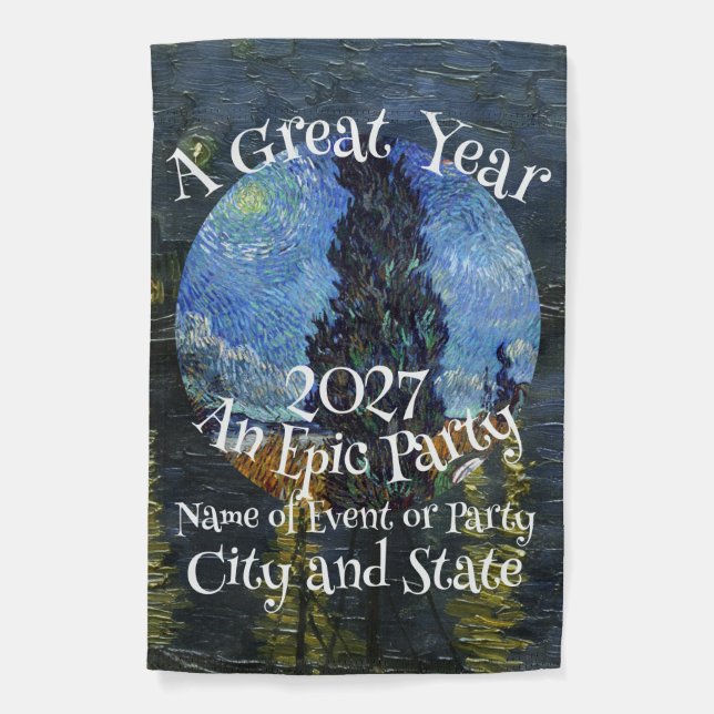 FUNERAL HG FV LF OBITUARY CELEBRATION LIFE PROGRAM GARDEN FLAG (Front)