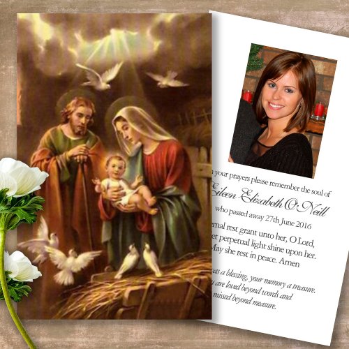 Funeral Holy Family Memorial Prayer Sympathy Cards