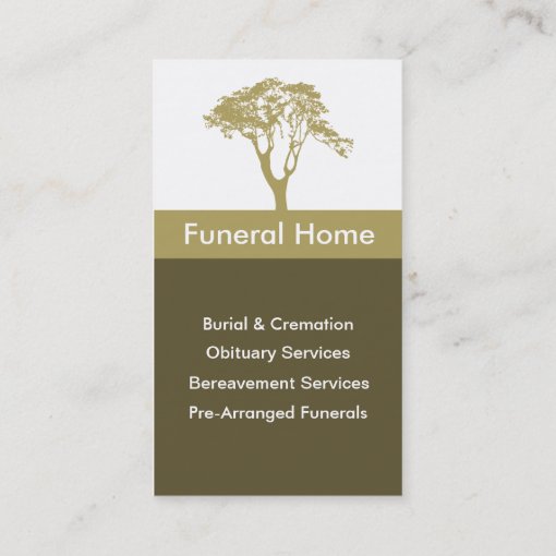 Funeral Home Business Card | Zazzle