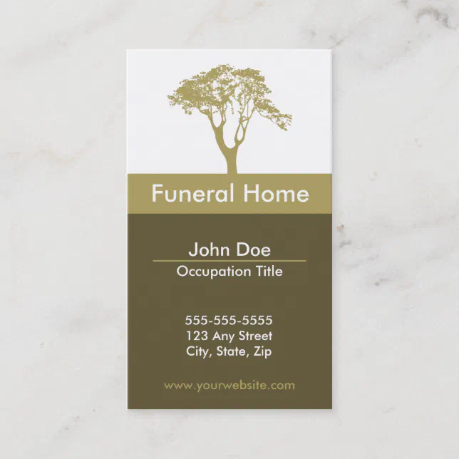 Funeral Home Business Card | Zazzle