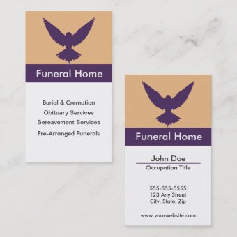 Funeral Home Business Card | Zazzle