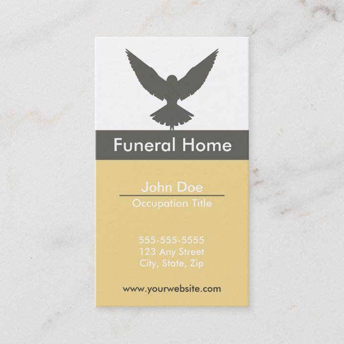 funeral home business card wild west