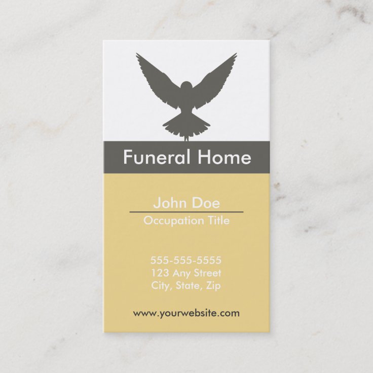 Funeral Home Business Card Zazzle