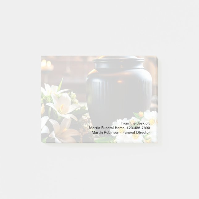 Funeral Home Funeral Director Simple  Post-it Notes (Front)