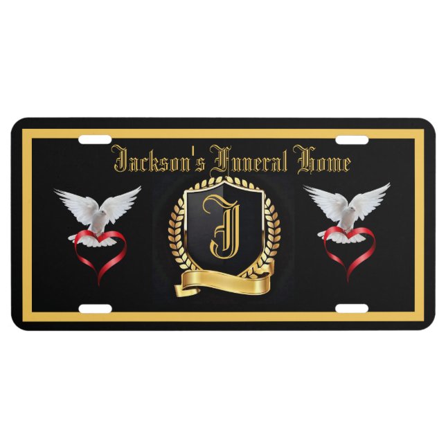Funeral Home License Plate (Front)
