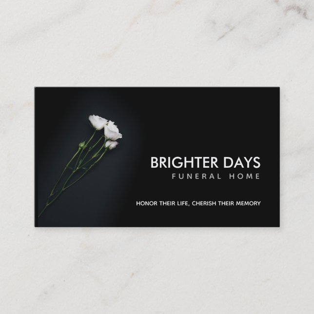 Funeral Home Slogans Business Cards (Front)