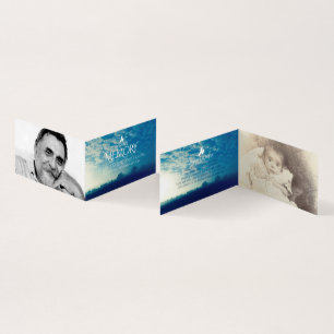 Funeral in loving memory clouds poem card