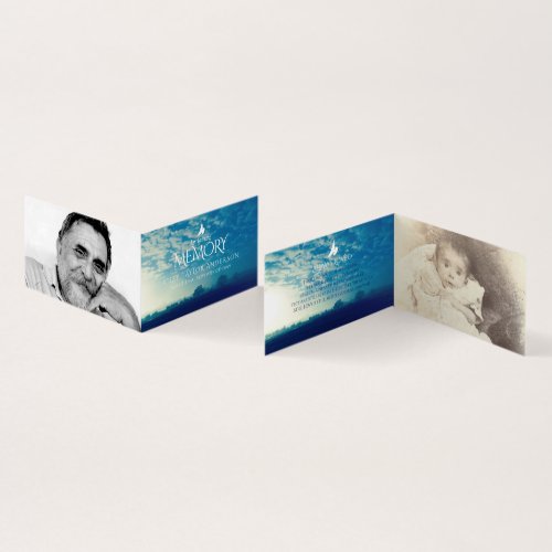 Funeral in loving memory clouds poem card