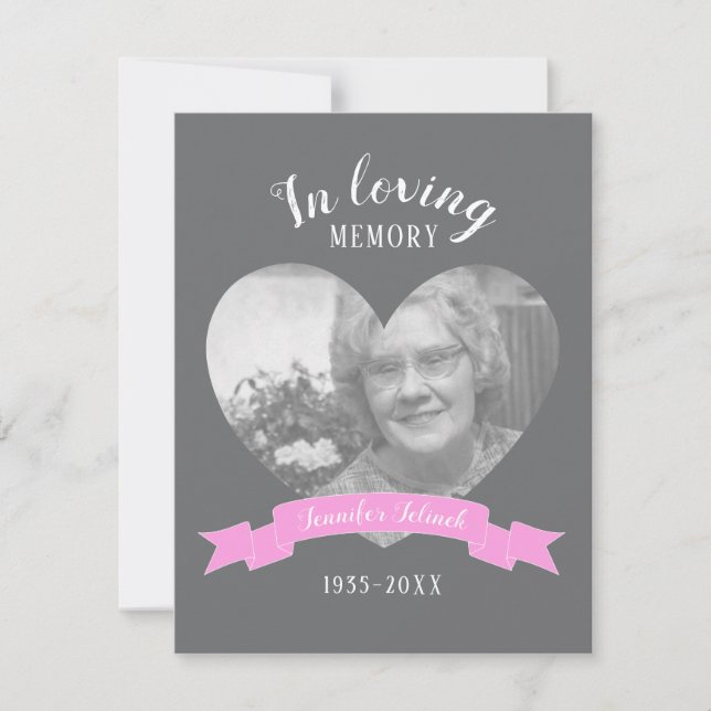 Funeral in loving memory clouds prayer poem card (Front)