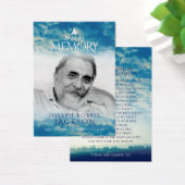 Funeral in loving memory clouds prayer / poem card | Zazzle