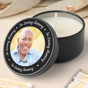 Funeral In Loving Memory Custom Photo Memorial Mini Candle Favors