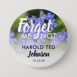 Funeral In Loving Memory | Forget-Me-Not Button